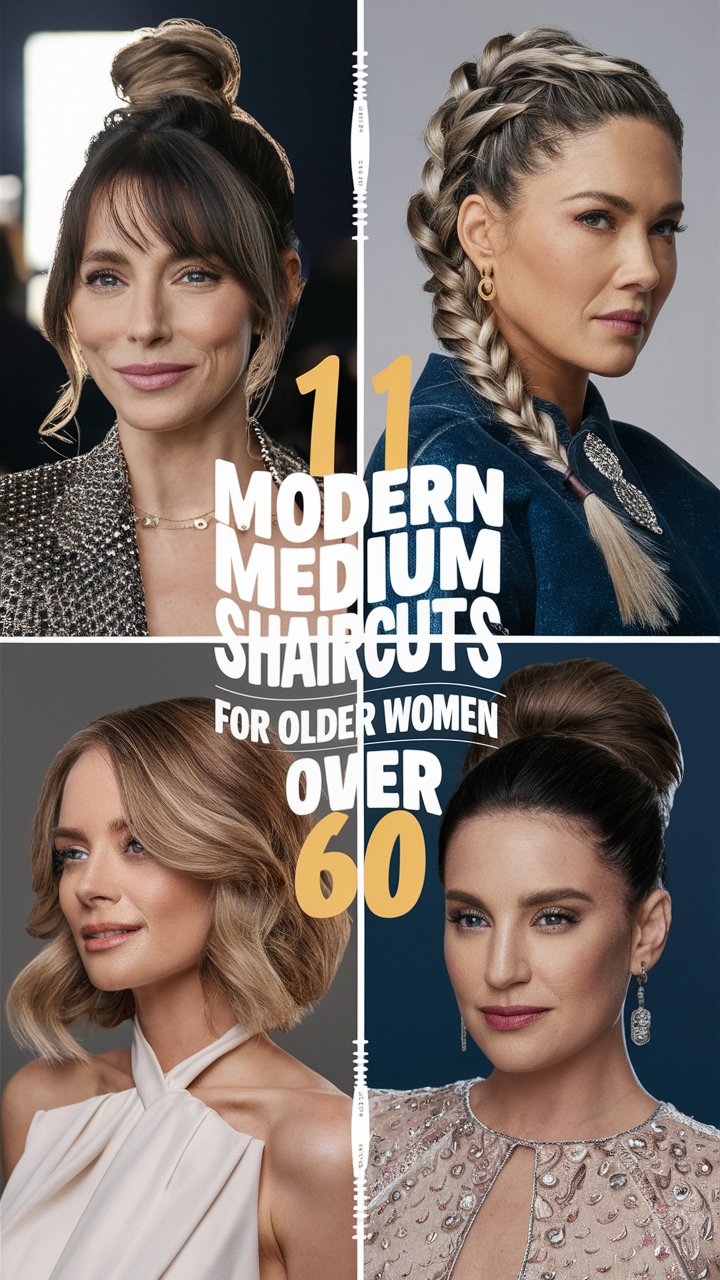 Modern Medium Shag Haircuts for Older Women Over 60