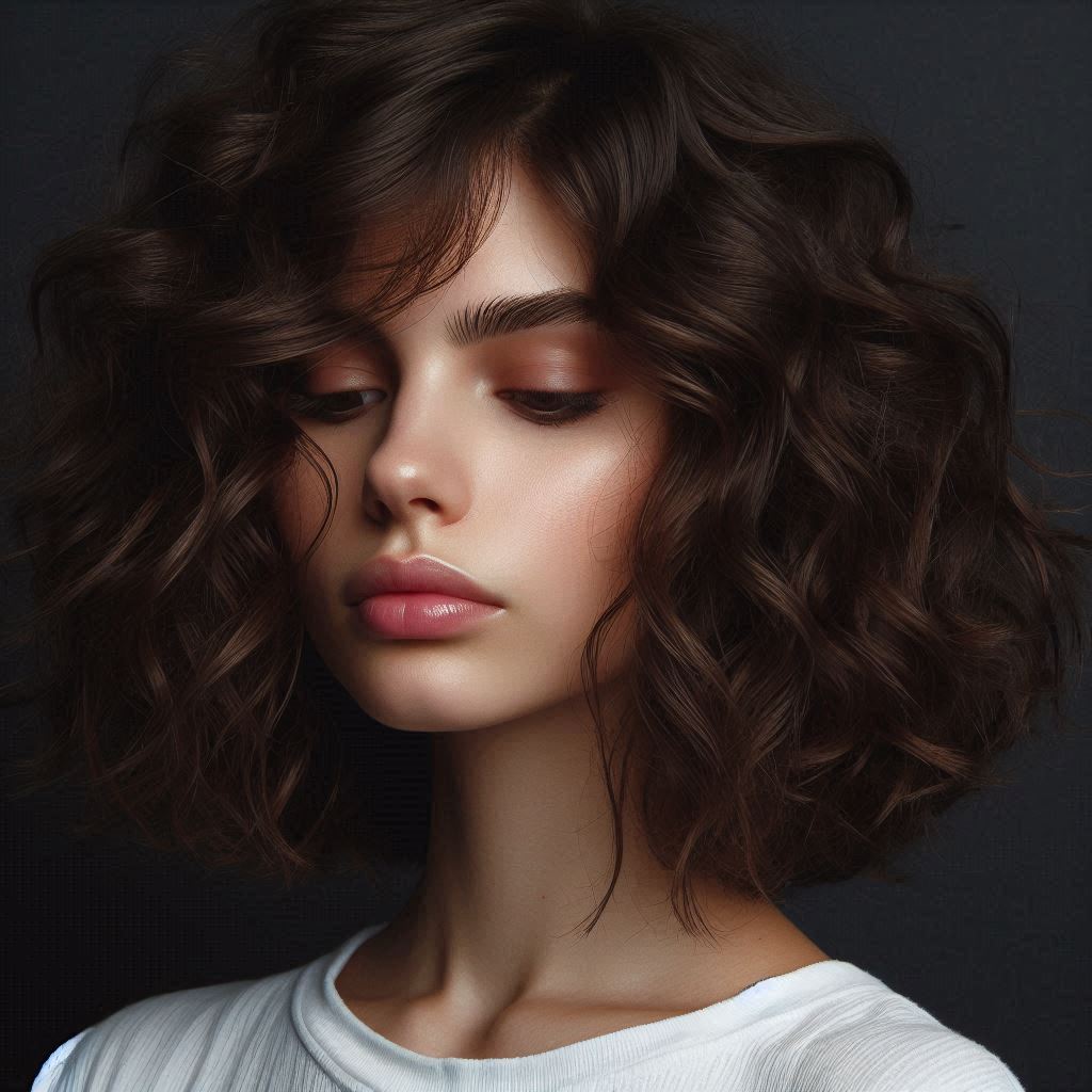Medium Shag Haircuts for Curly Hair