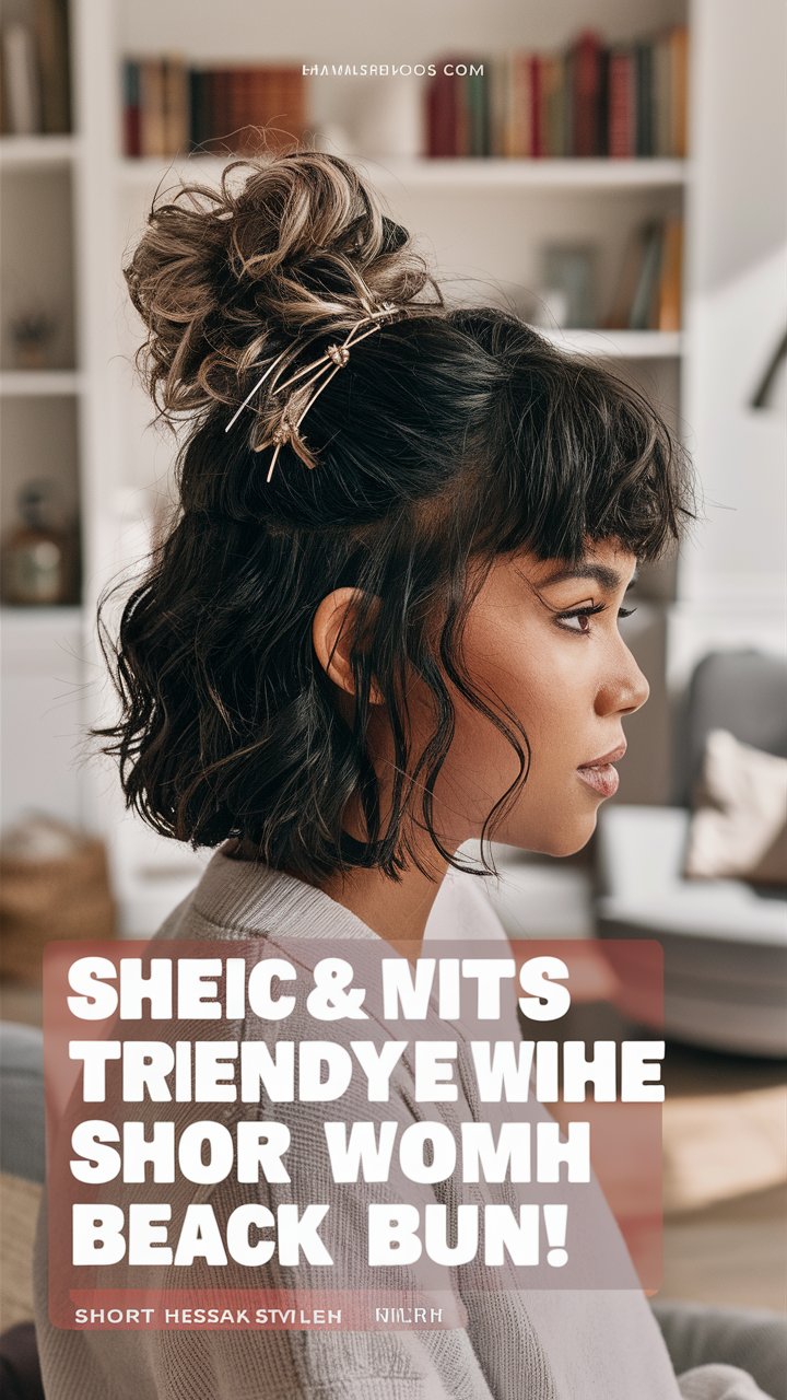 Messy Bun Hairstyles for Black Women With Short Hair