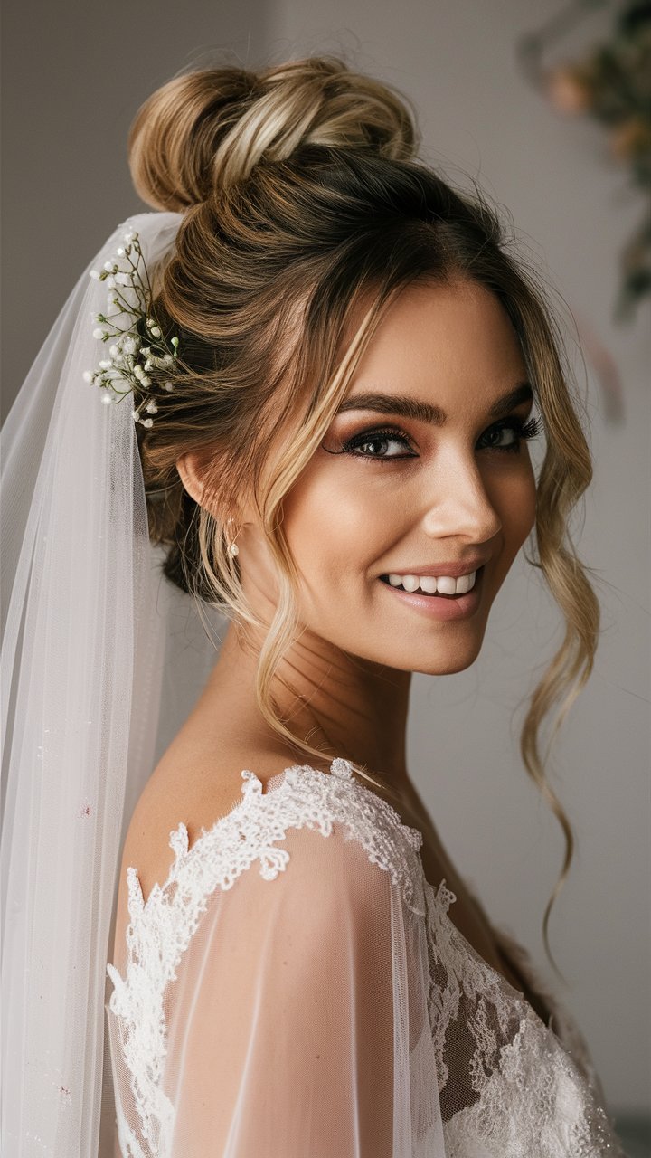 Messy Bun Hairstyles for Wedding Day
