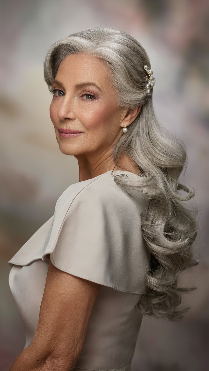 Long Hairstyles for Older Women Over 50
